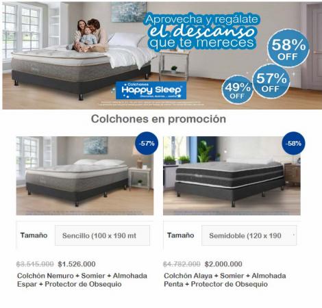 Catálogo Happy Sleep en Cartago | Colchones en Promoción | 4/7/2022 - 31/7/2022