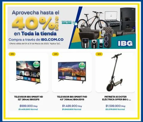 Catálogo IBG en Neiva | Hasta 40% Menos en Toda la Tienda | 19/3/2023 - 31/3/2023