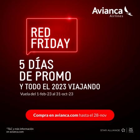 Catálogo Avianca | Ofertas Avianca Red Friday | 24/11/2022 - 28/11/2022