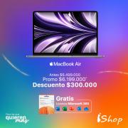 Ofertas de Informática y Electrónica en Barranquilla | Promoción MacBook Air M2 de 256GB de Ishop | 2/2/2023 - 18/2/2023