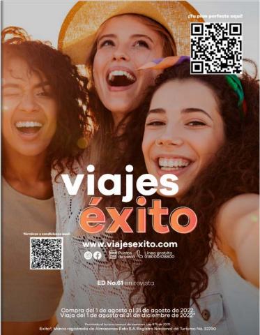 Ofertas de Viajes en Yumbo | Ofertas de Viajes Éxito | 1/8/2022 - 31/8/2022