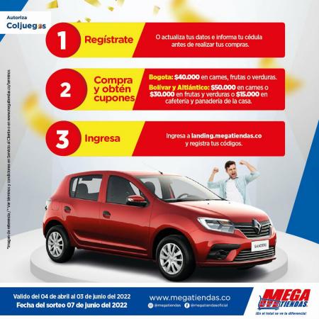 Catálogo MegaTiendas en Cartagena | Estrena carro | 4/5/2022 - 3/6/2022