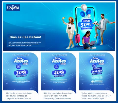 Ofertas de Farmacias, Droguerías y Ópticas en Bello | Dias Azules de Cafam | 1/7/2022 - 3/7/2022