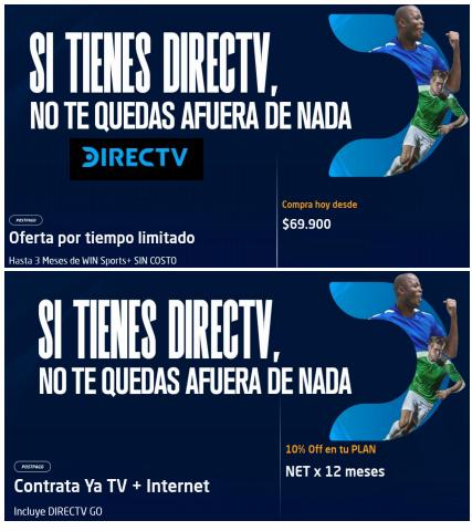 Ofertas de Informática y Electrónica en Bogotá | Direc tv de Direct TV | 5/7/2022 - 31/7/2022