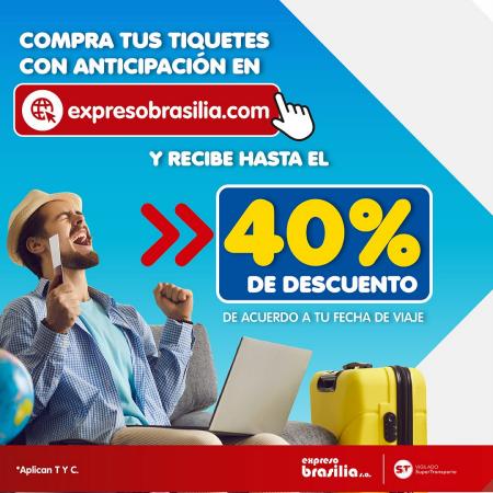 Ofertas de Viajes en Barranquilla | Ofertas hasta 40% dto de Expreso Brasilia | 1/5/2022 - 31/5/2022