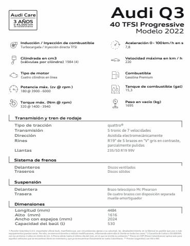 Catálogo Audi en Cali | Ofertas Audi | 2/5/2022 - 31/5/2022