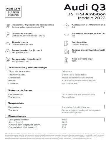 Catálogo Audi | Audi Q3 35 TFSI Ambition MY2022 | 6/6/2022 - 6/6/2023