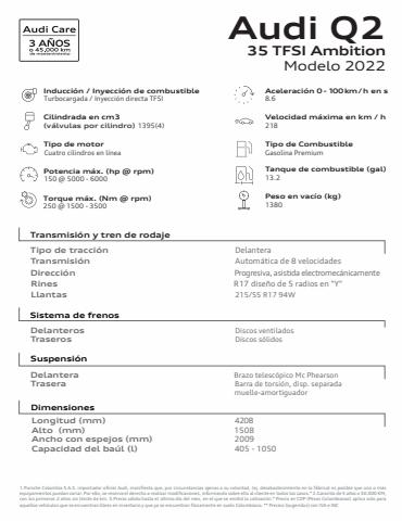 Catálogo Audi | Audi Q2 35 TFSI Ambition MY2022 | 6/8/2022 - 6/8/2023