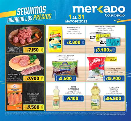Ofertas de Supermercados en Cartago | SEGUIMOS BAJANDO LOS PRECIOS de Colsubsidio | 7/5/2022 - 31/5/2022