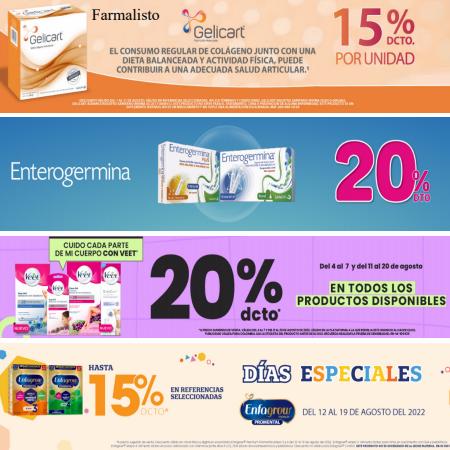 Ofertas de Farmacias, Droguerías y Ópticas en Sabaneta | Ofertas Farmalisto de Farmalisto | 12/8/2022 - 31/8/2022