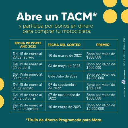 Ofertas de Bancos y Seguros en Medellín | Titulos de Ahorro Programado de Cobelén | 22/3/2022 - 31/12/2022