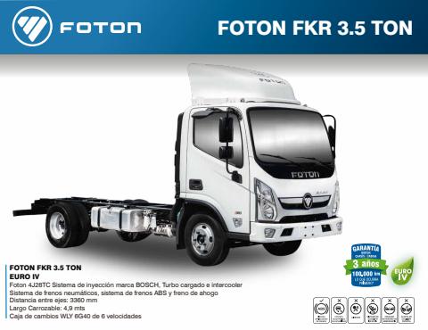 Catálogo Fotón | FKR 2,5 ton | 10/4/2022 - 16/1/2023