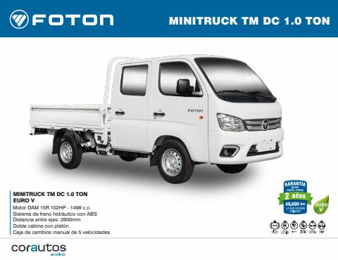 Catálogo Fotón | Minitruck TM DC 1,0 Ton. | 11/4/2023 - 31/12/2023