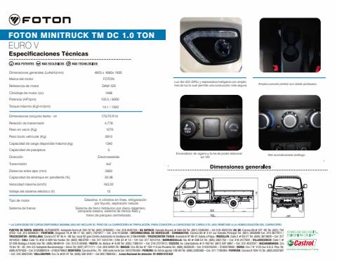 Catálogo Fotón | Minitruck TM DC 1,0 Ton. | 11/4/2023 - 31/12/2023