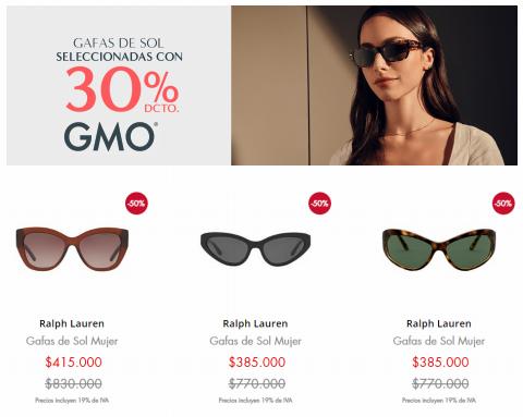 Ofertas de Farmacias, Droguerías y Ópticas en La Virginia | 30% Menos en Gafas de Sol de Ópticas GMO | 4/7/2022 - 10/7/2022