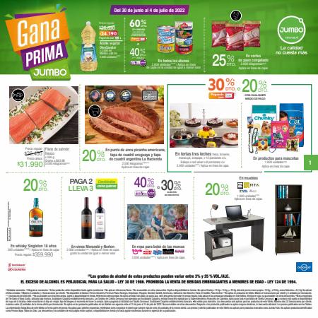 Ofertas de Supermercados en Mocoa | ¡GANA PRIMA JUMBO! de Jumbo | 30/6/2022 - 4/7/2022