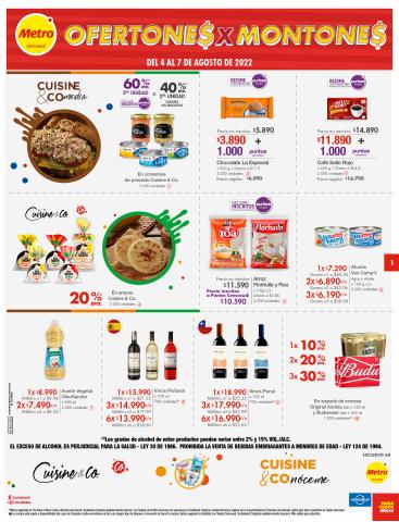 Ofertas de Supermercados en Santa Marta | OFERTONE$ X MONTONE$ de Metro | 4/8/2022 - 10/8/2022