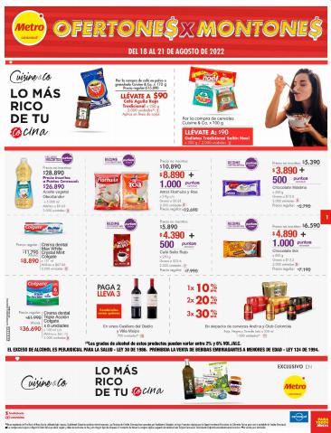 Ofertas de Supermercados en Sabana de Torres | OFERTONE$ X MONTONE$ de Metro | 18/8/2022 - 24/8/2022