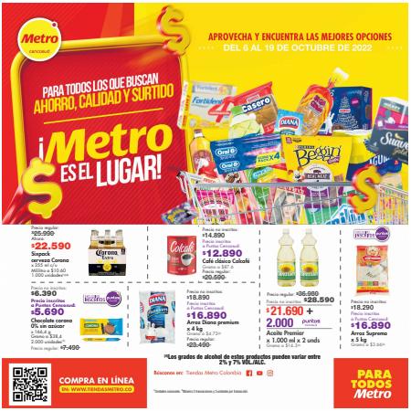 Ofertas de Supermercados en Montería | ¡METRO ES EL LUGAR! AHORRO, CALIDAD Y SURTIDO de Metro | 6/10/2022 - 19/10/2022