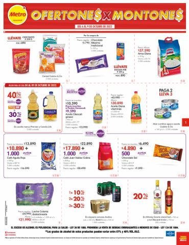 Ofertas de Supermercados en Montería | OFERTONE$ X MONTONE$ de Metro | 6/10/2022 - 9/10/2022