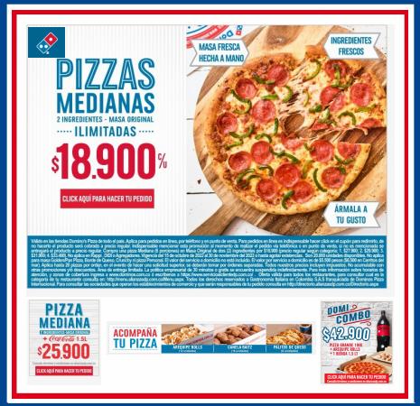 Catálogo Domino's Pizza | Pizzas Medianas | 3/11/2022 - 30/11/2022