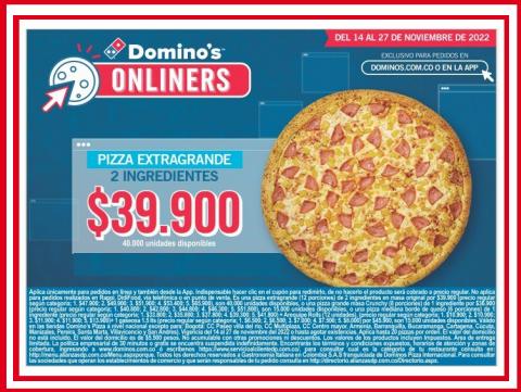 Catálogo Domino's Pizza | Domino's Onliners | 24/11/2022 - 27/11/2022