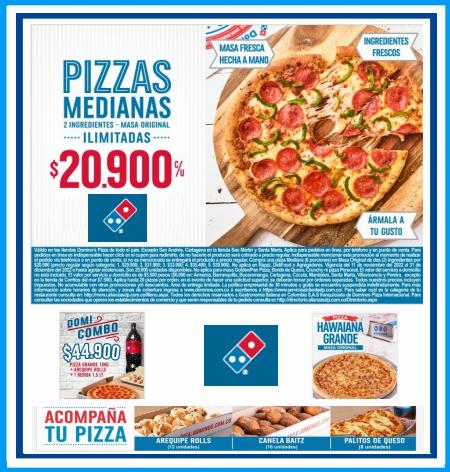 Ofertas de Restaurantes en Cartago | Ofertas de Domino's Pizza | 3/12/2022 - 31/12/2022