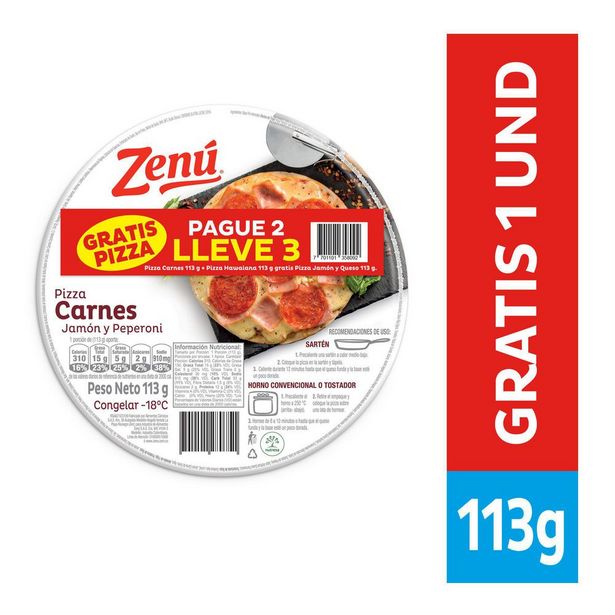 Oferta de Of Pizza Pague 2 Lleve 3 ZENU 226 gr por $11200