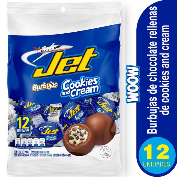 Oferta de Choco Burbujas Cookies Cream JET 158.4 gr por $7810