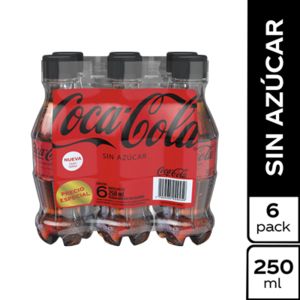 Oferta de Gaseosa Coca Cola sin Azucar 6 unds x 250 ml c/u por $7800 en MegaTiendas