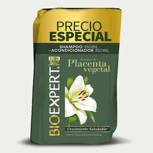 Oferta de Shampoo Bio Expertx350ml Placenta+Acondicionador.x350ml Precio Especial por $29800 en Surtifamiliar