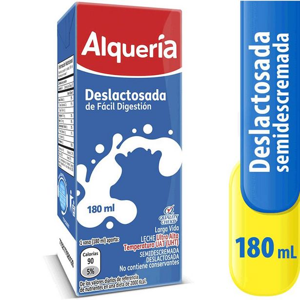 Oferta de Leche Alqueria 3x180ml Deslactosada Tetrapack por $4200