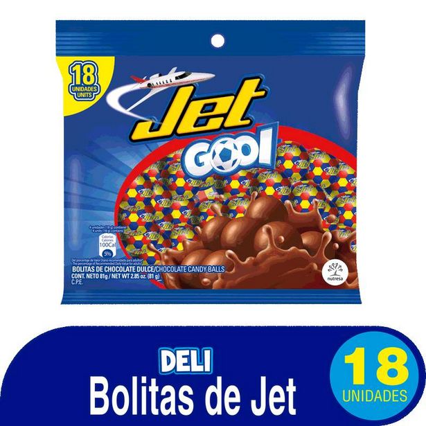 Oferta de Chocolatina Jet X18unidades Baloncitos 81g por $3800