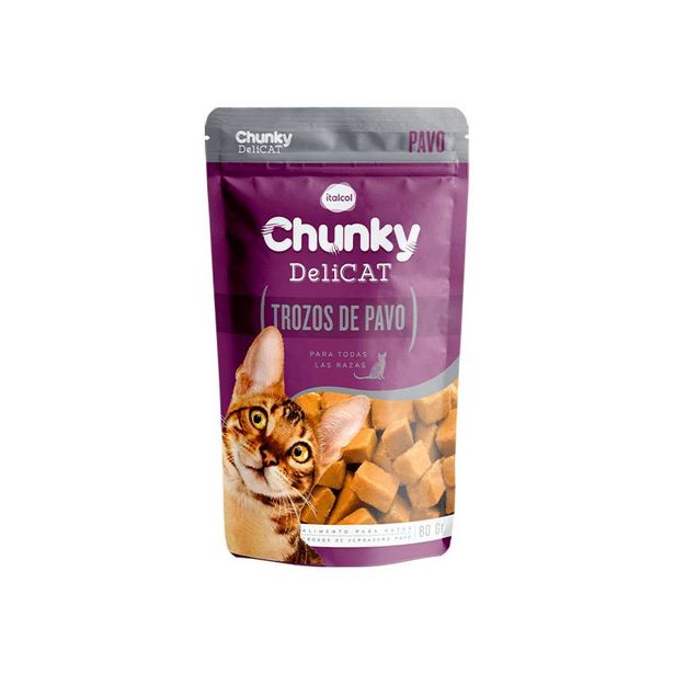 Oferta de Alimento Chunky x80g Delicat Trozos Pavo por $2350