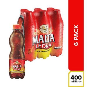 Oferta de Bebida De Malta Leona 6x400ml por $11300 en Surtifamiliar