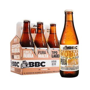 Oferta de Cerveza BBC Lager Rubia 6x330ml Botella por $21350 en Surtifamiliar