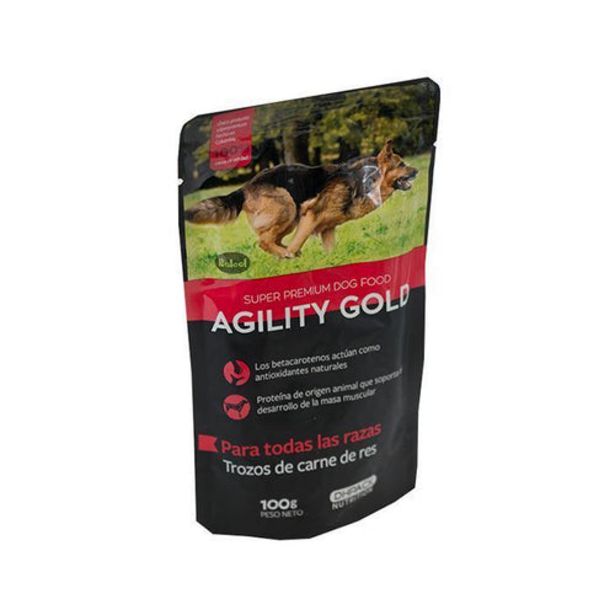 Oferta de Agility Gold perros pouch de trozos carne de res x 100 gr por $4000 en Tierragro