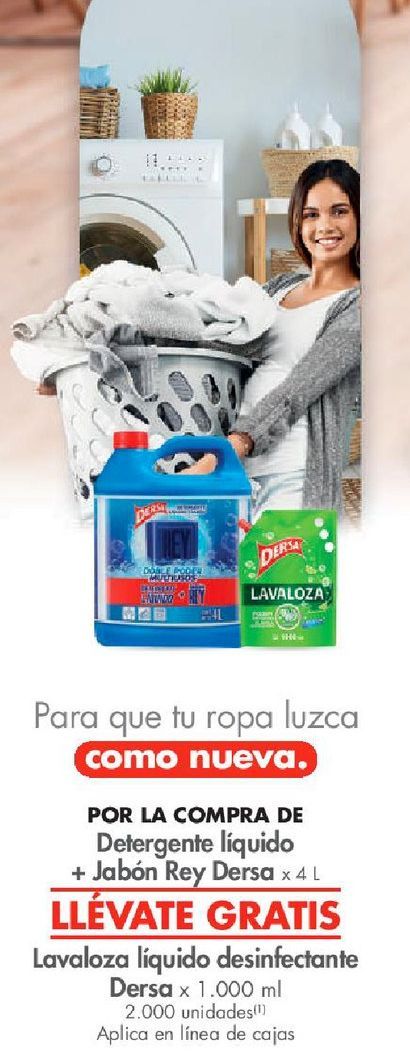 Oferta de Detergente líquido+ jabón Rey Dersa x 4L por 
