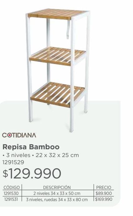 Oferta de Repisa Bamboo por $129990