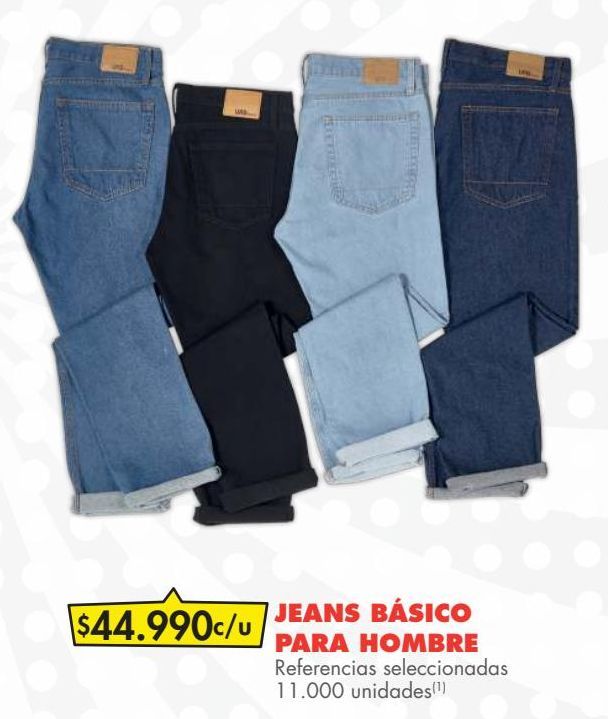 Oferta de Jeans  básico para hombre por $44990