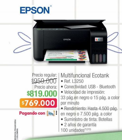 Oferta de Impresora multifuncional Epson por $769000
