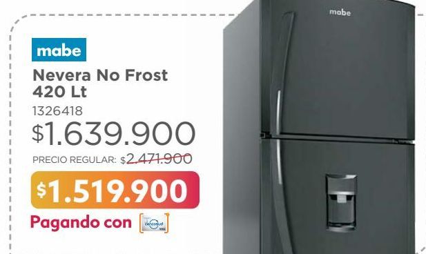 Oferta de Nevera No Frost 420 Lt por $1519900