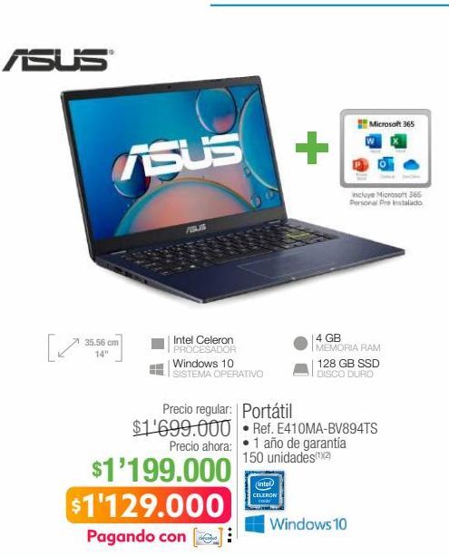 Oferta de Notebook Asus por $1129000