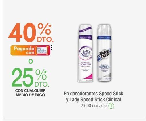 Oferta de Desodorante Lady Speed Stick por 