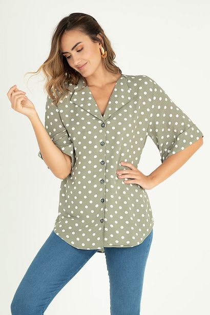 Oferta de Camisa manga 3/4 estampado polka dots por $88800 en Spirito