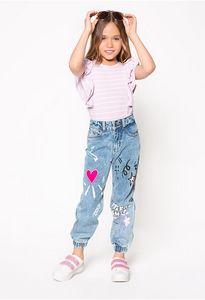 Oferta de Jeans niña con estampados por $129900 en ELA