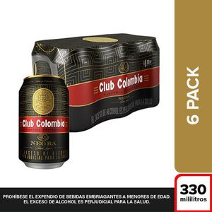 Oferta de Cerveza negra lata 6 und CLUB COLOMBIA 330 ml por $19280 en Carulla