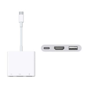 Oferta de Adaptador Apple tipo USB-C con 3 puertos: HDMI/USB/USB-C - Blanco por $399000 en Ishop