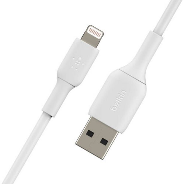 Oferta de Cable Belkin BoostCharge USB-A a Lightning 1m - Blanco por $69000 en Ishop
