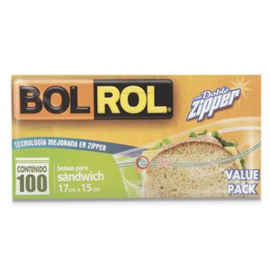 Oferta de Bolsa Sandwich Bolrol Zipper 17-15Cm100U por $12900 en Makro